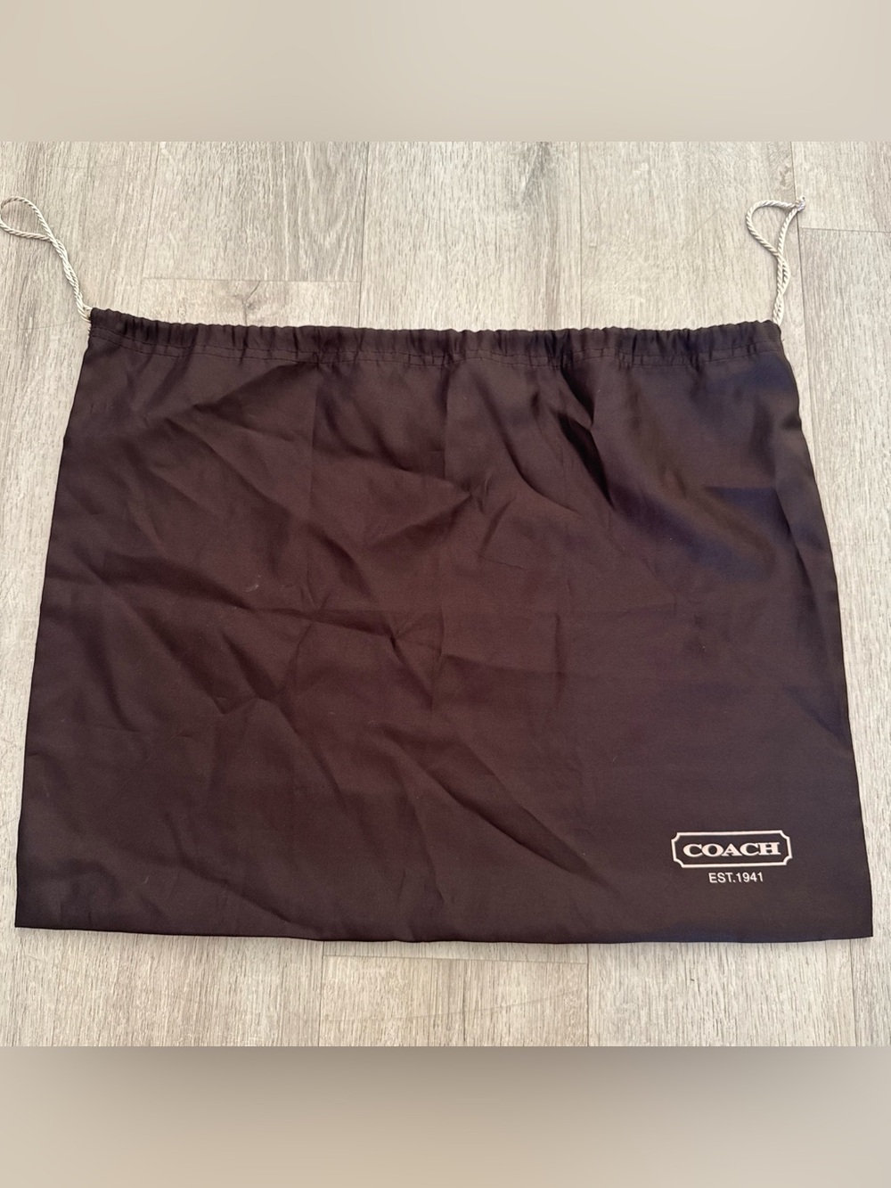 Authentic Vintage Coach Brown Drawstring Dust Bag 19x15 Designer